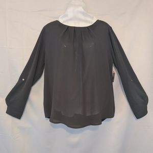NWT Meraki Long Sleeve Blouse Sz L